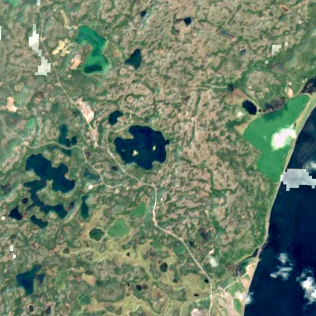Izembek National Wildlife Refuge seen from above (Sentinel-2)