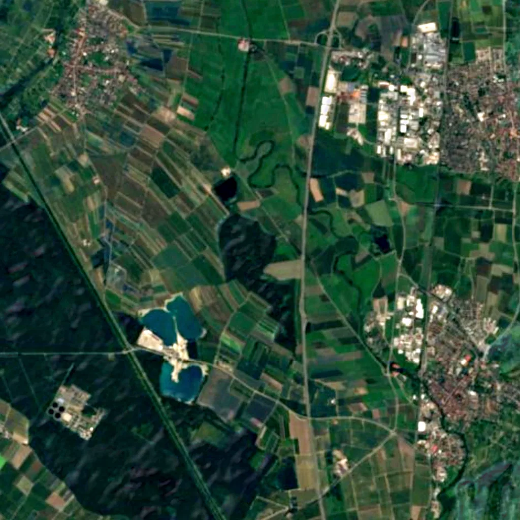Johanniterwald visto desde arriba (Sentinel-2)