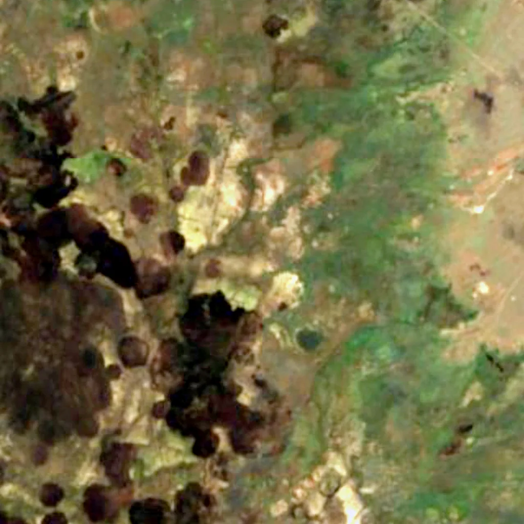 Junin National Reservation vu d'en haut (Sentinel-2)