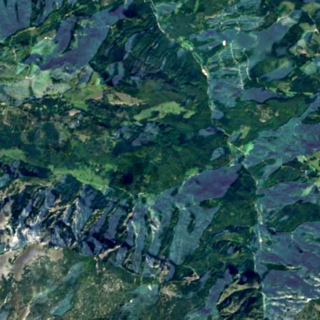 Kalkalpen National Park seen from above (Sentinel-2)