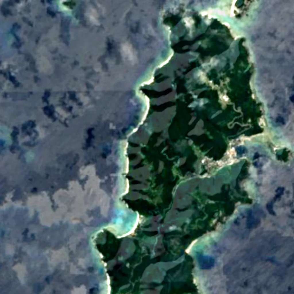 Kerama Islands seen from above (Sentinel-2)