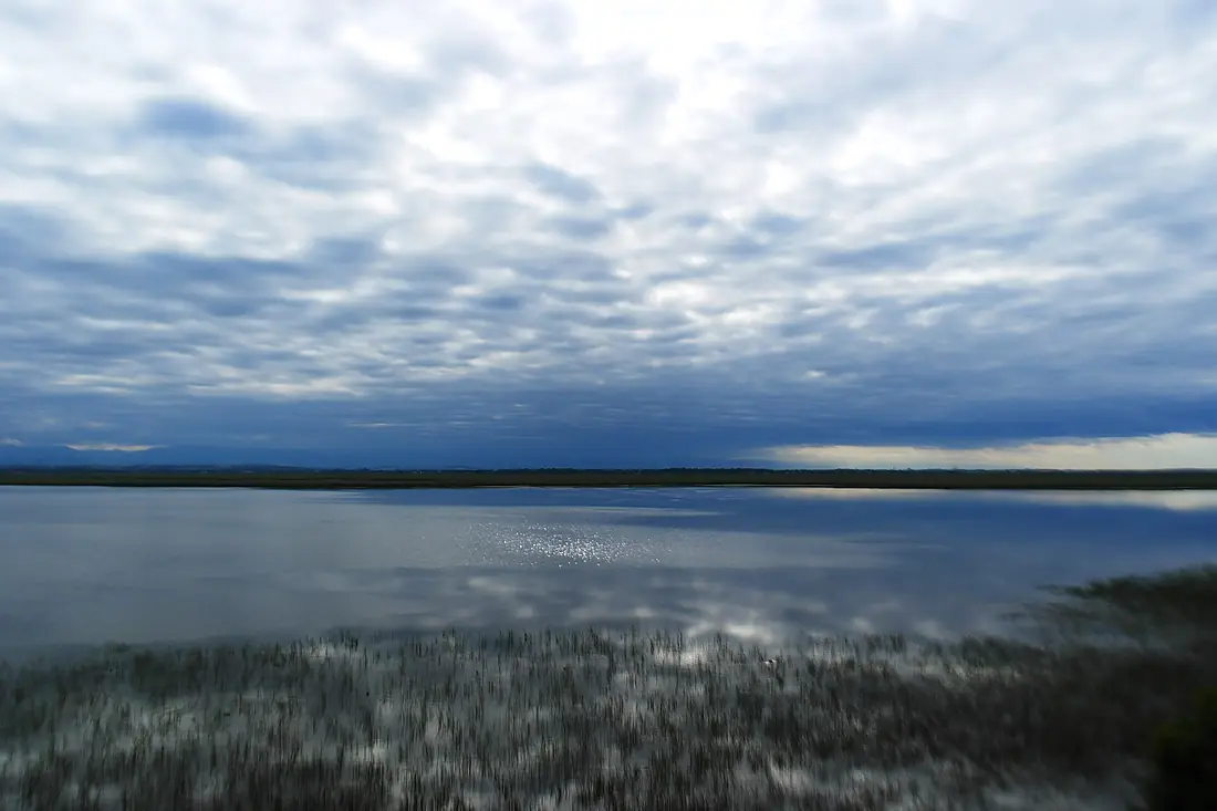 Border of river and sky