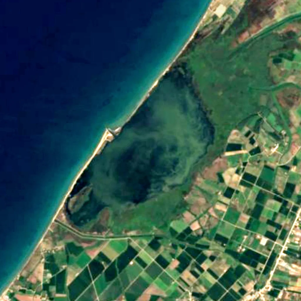 Kotychi seen from above (Sentinel-2)
