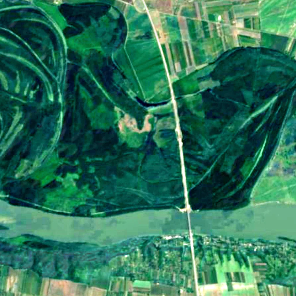 Koviljsko-petrovaradinski rit vu d'en haut (Sentinel-2)