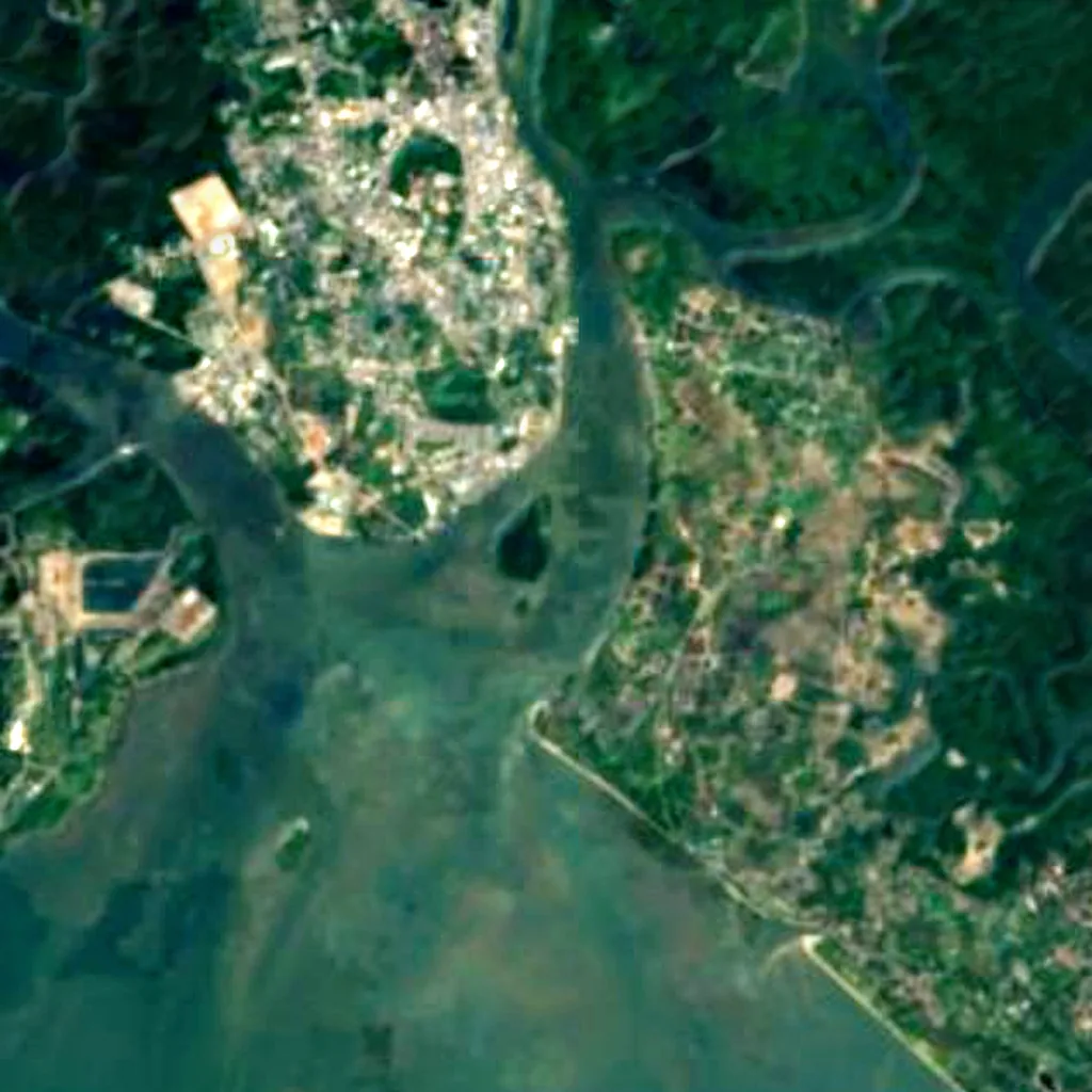 Krabi River seen from above (Sentinel-2)