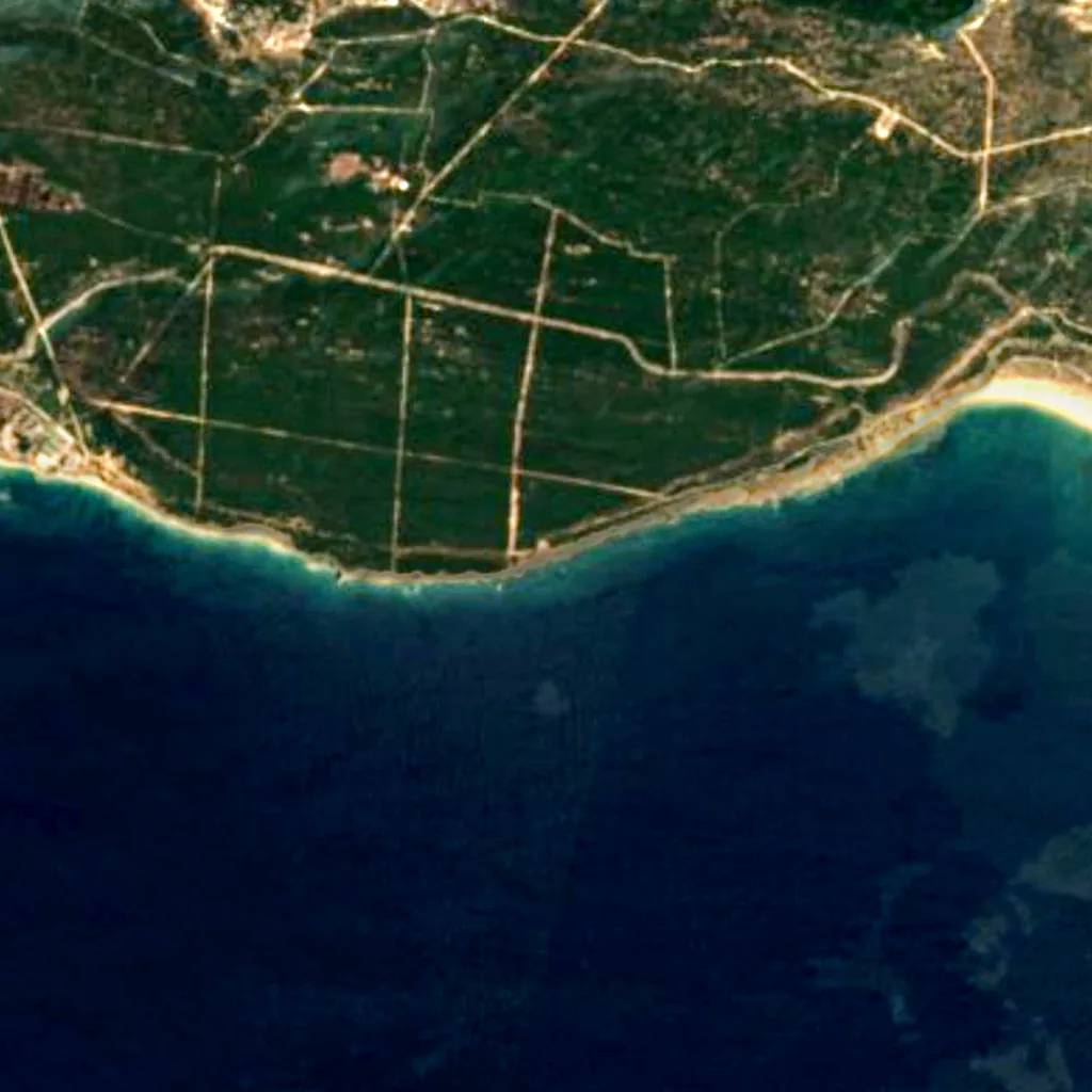 La Breña and Marismas del Barbate Natural Park seen from above (Sentinel-2)