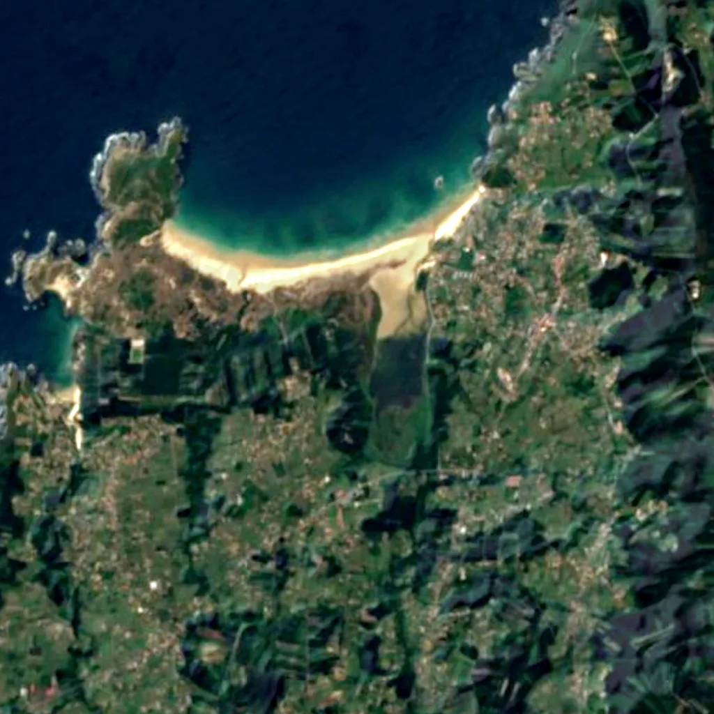 Lagoa e Areal de Valdoviño seen from above (Sentinel-2)