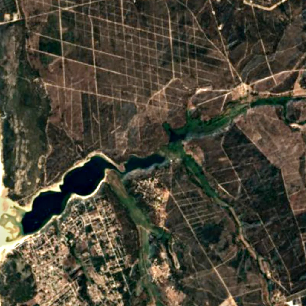 Lagoa Pequena visto desde arriba (Sentinel-2)