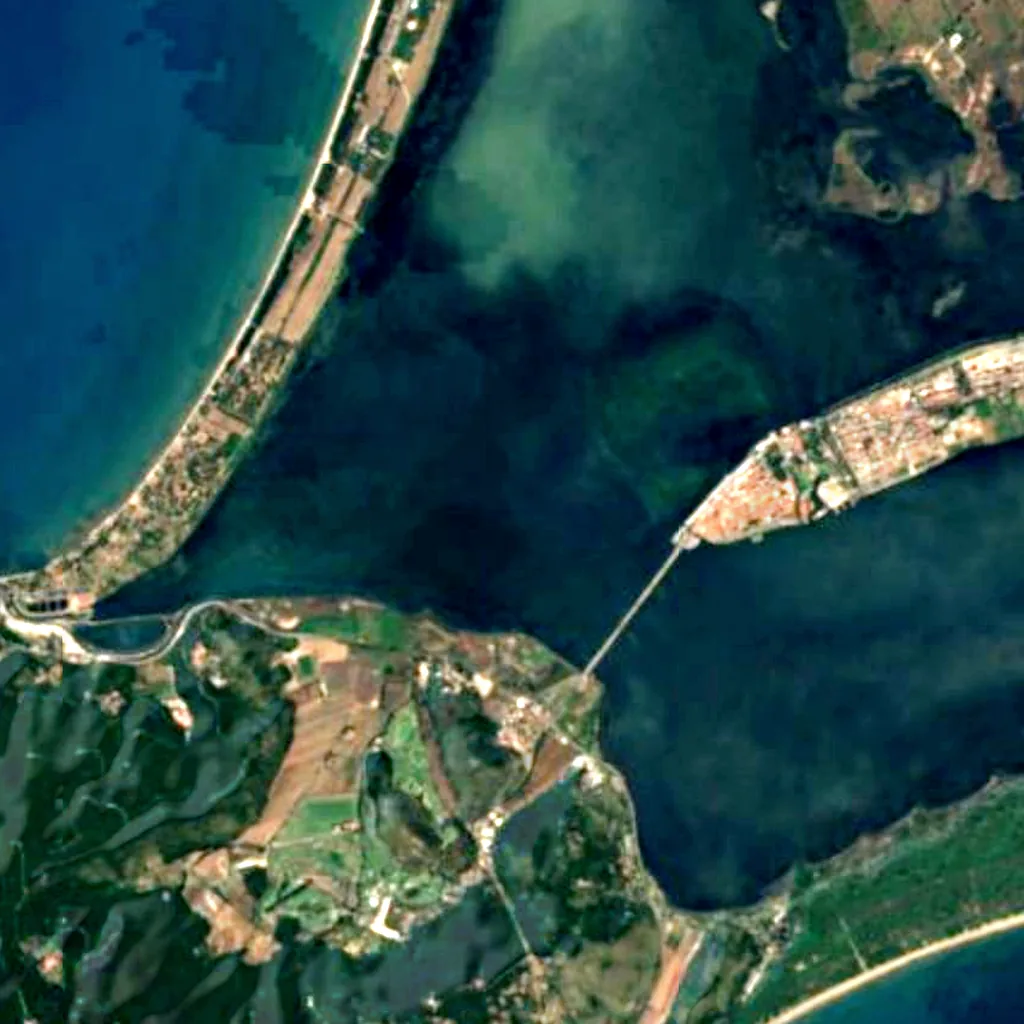 Laguna di Orbetello seen from above (Sentinel-2)