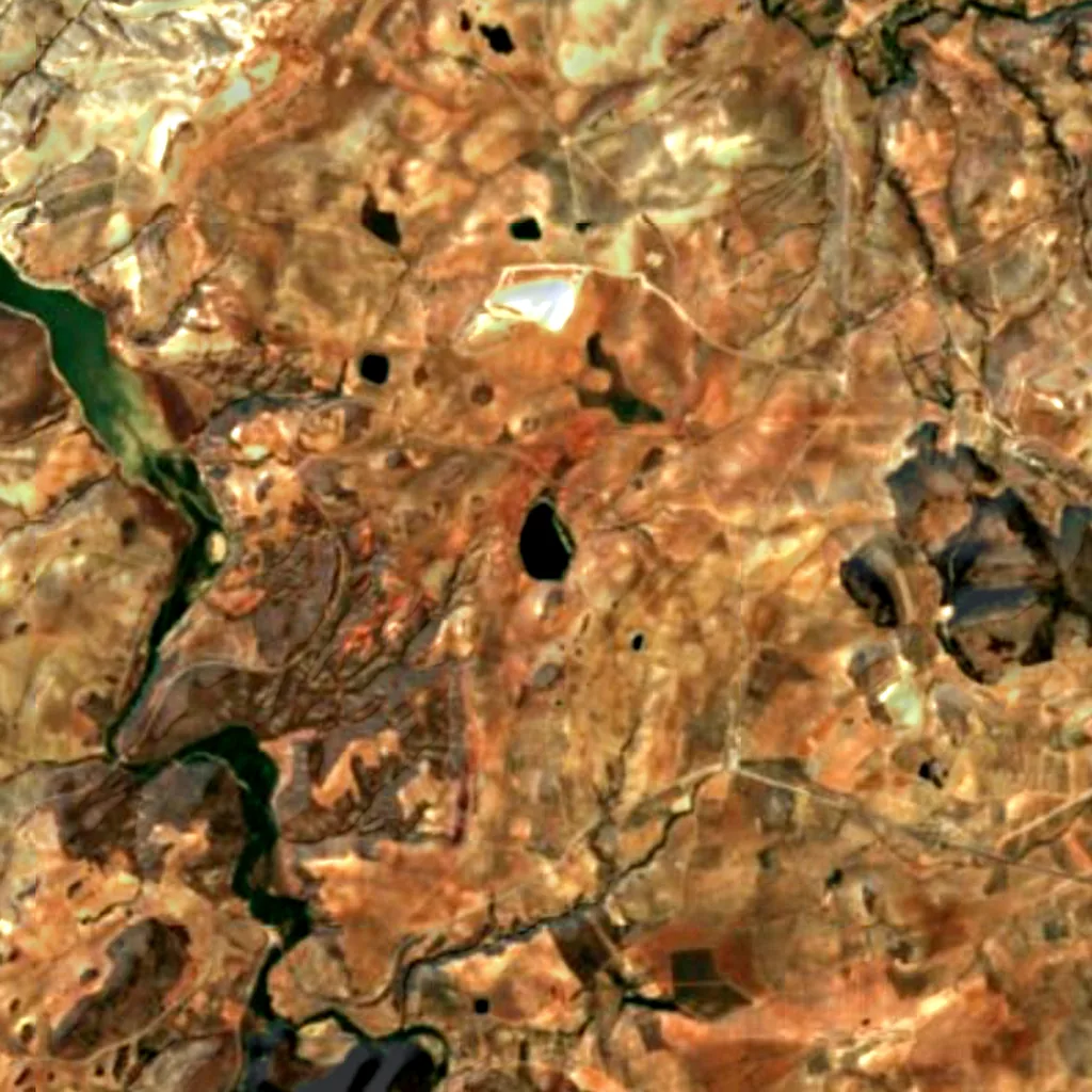 Lagune Honda vu d'en haut (Sentinel-2)