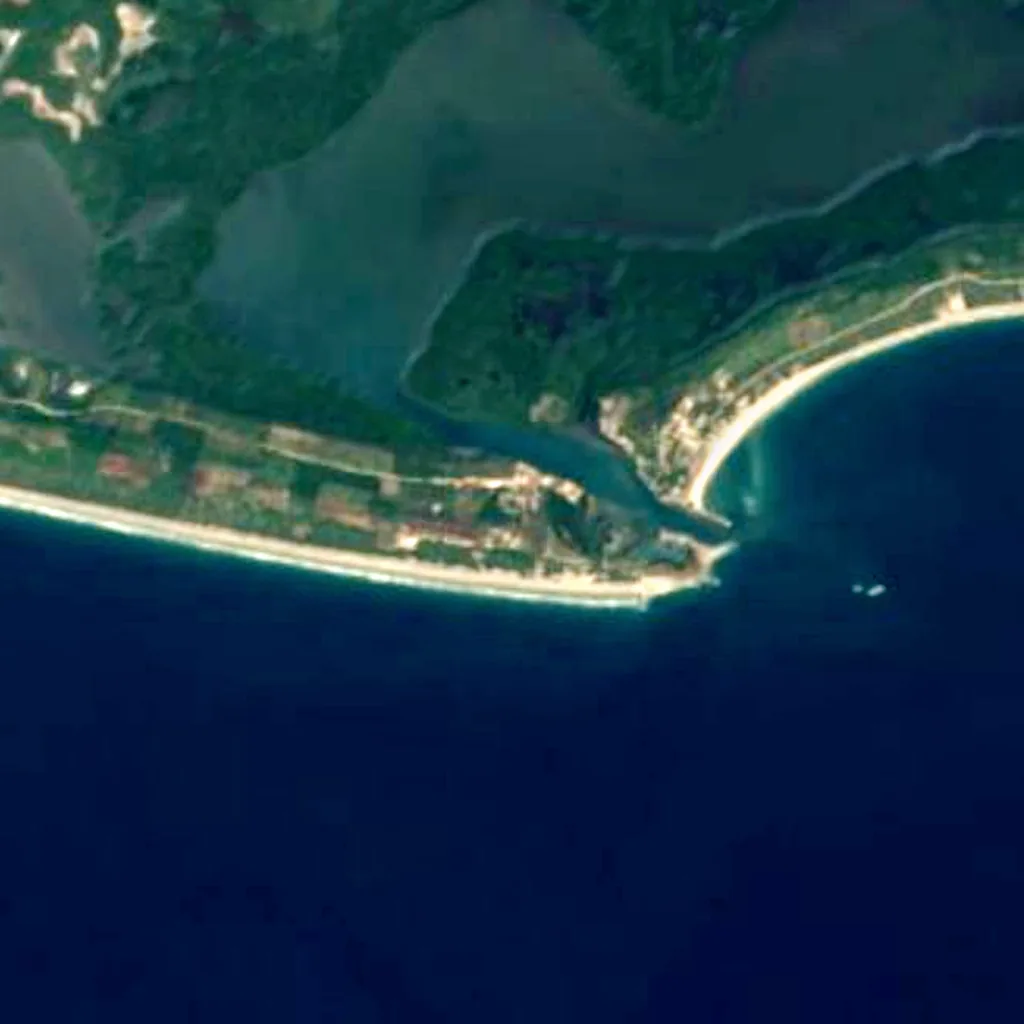 Lagunas de Chacahua National Park seen from above (Sentinel-2)