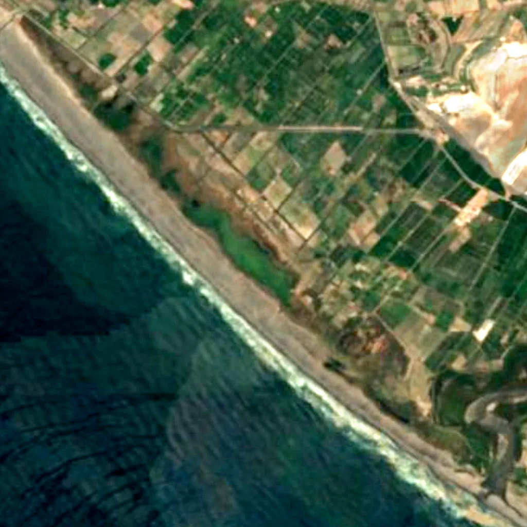 Lagunas de Mejía National Sanctuary seen from above (Sentinel-2)
