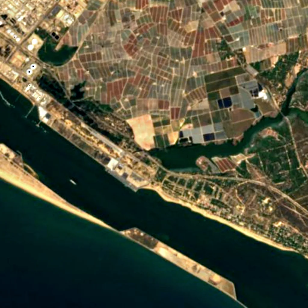Lagunas de Palos y Las Madres seen from above (Sentinel-2)