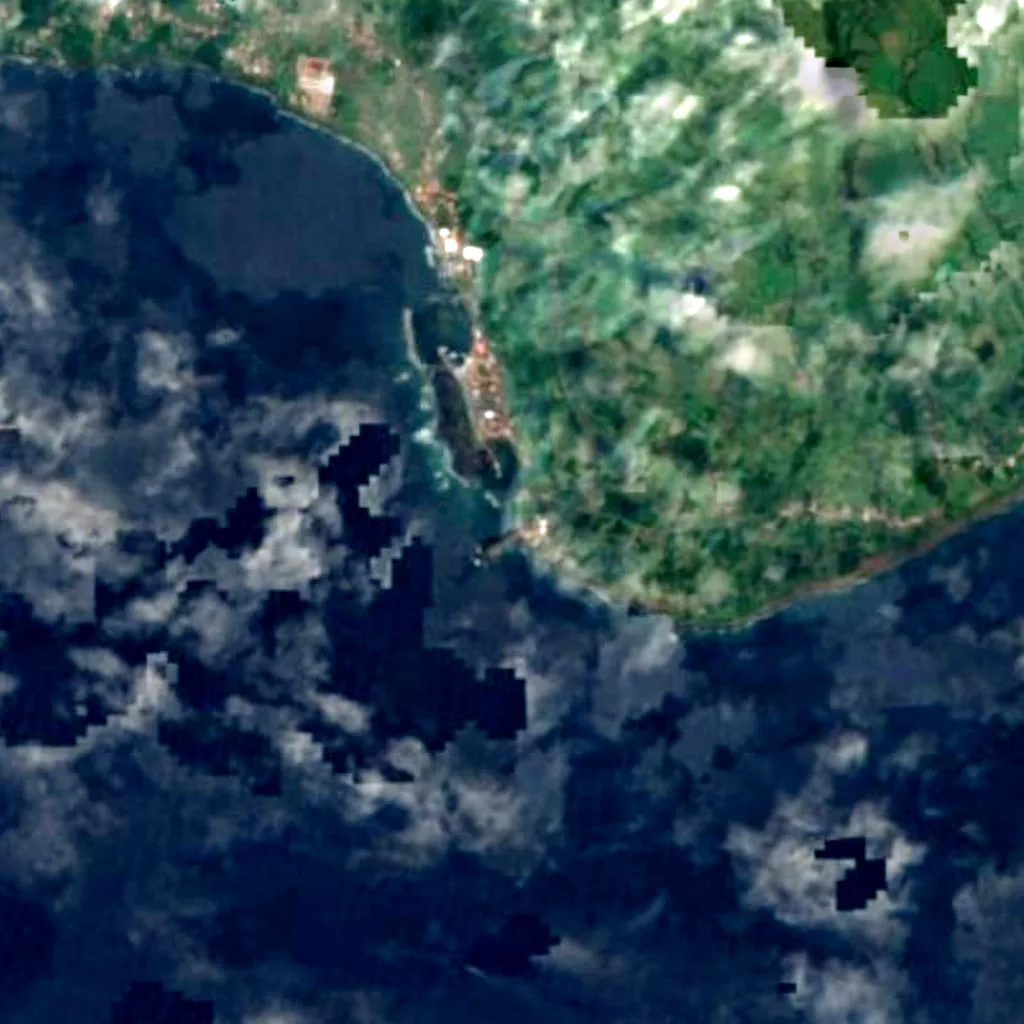 Lajes do Pico - Ilha do Pico seen from above (Sentinel-2)