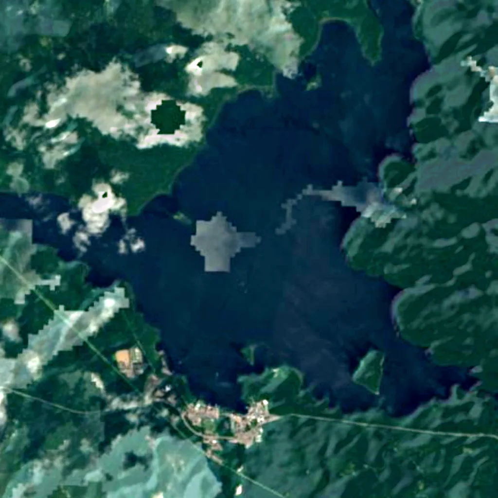 Lake Akan seen from above (Sentinel-2)