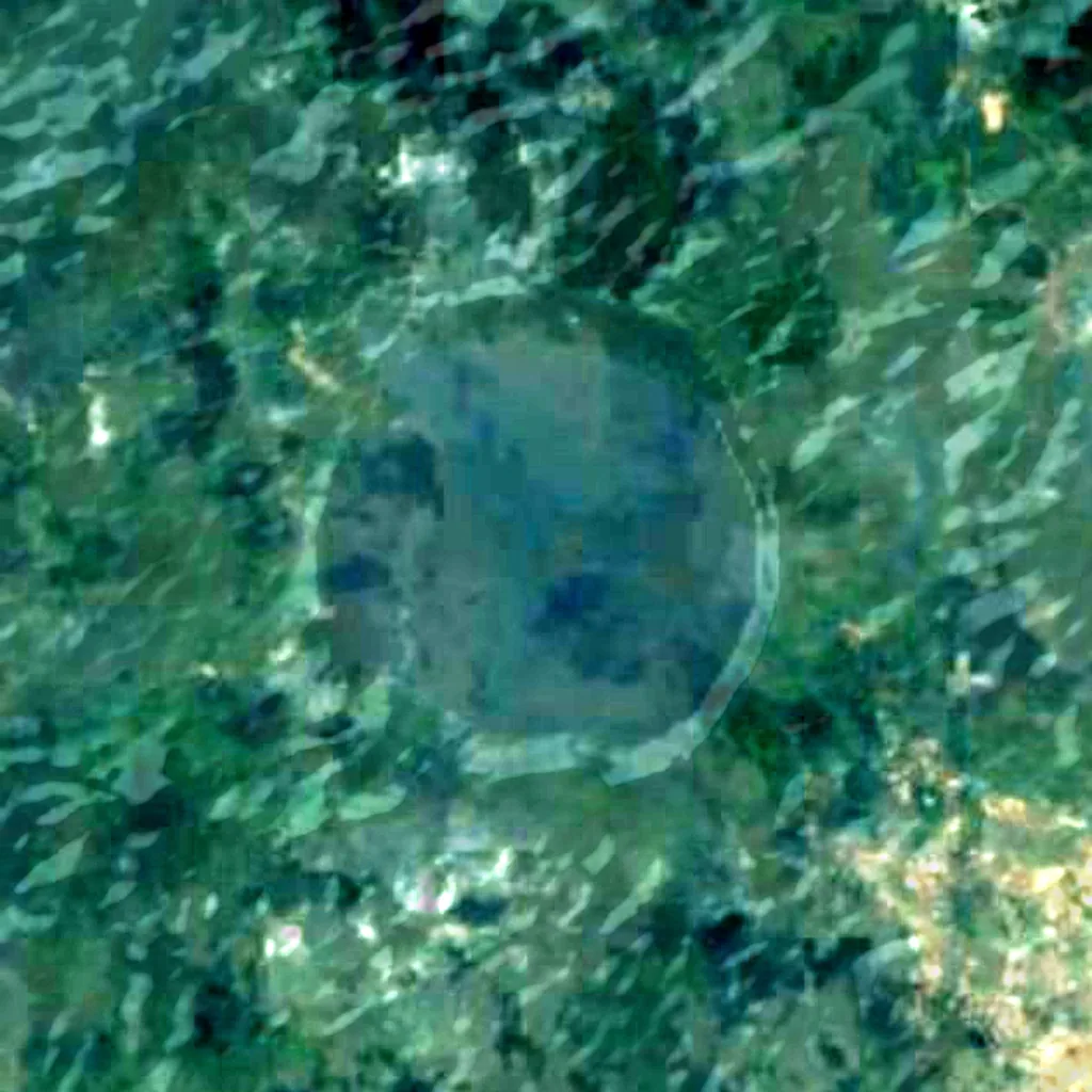 Barombi Mbo von oben gesehen (Sentinel-2)