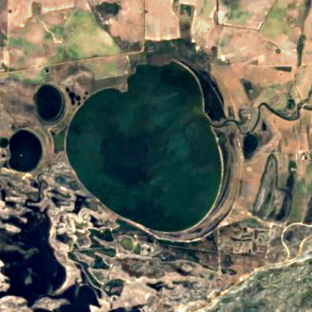 Lake Gore seen from above (Sentinel-2)