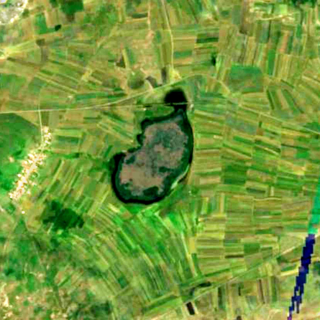 Lake Kuyucuk vu d'en haut (Sentinel-2)