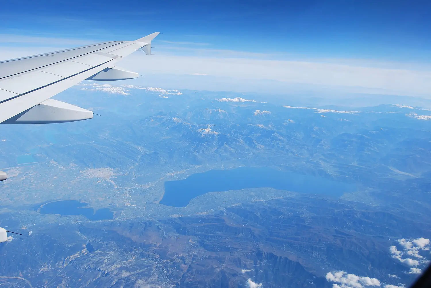 Lake Trichonida from the air