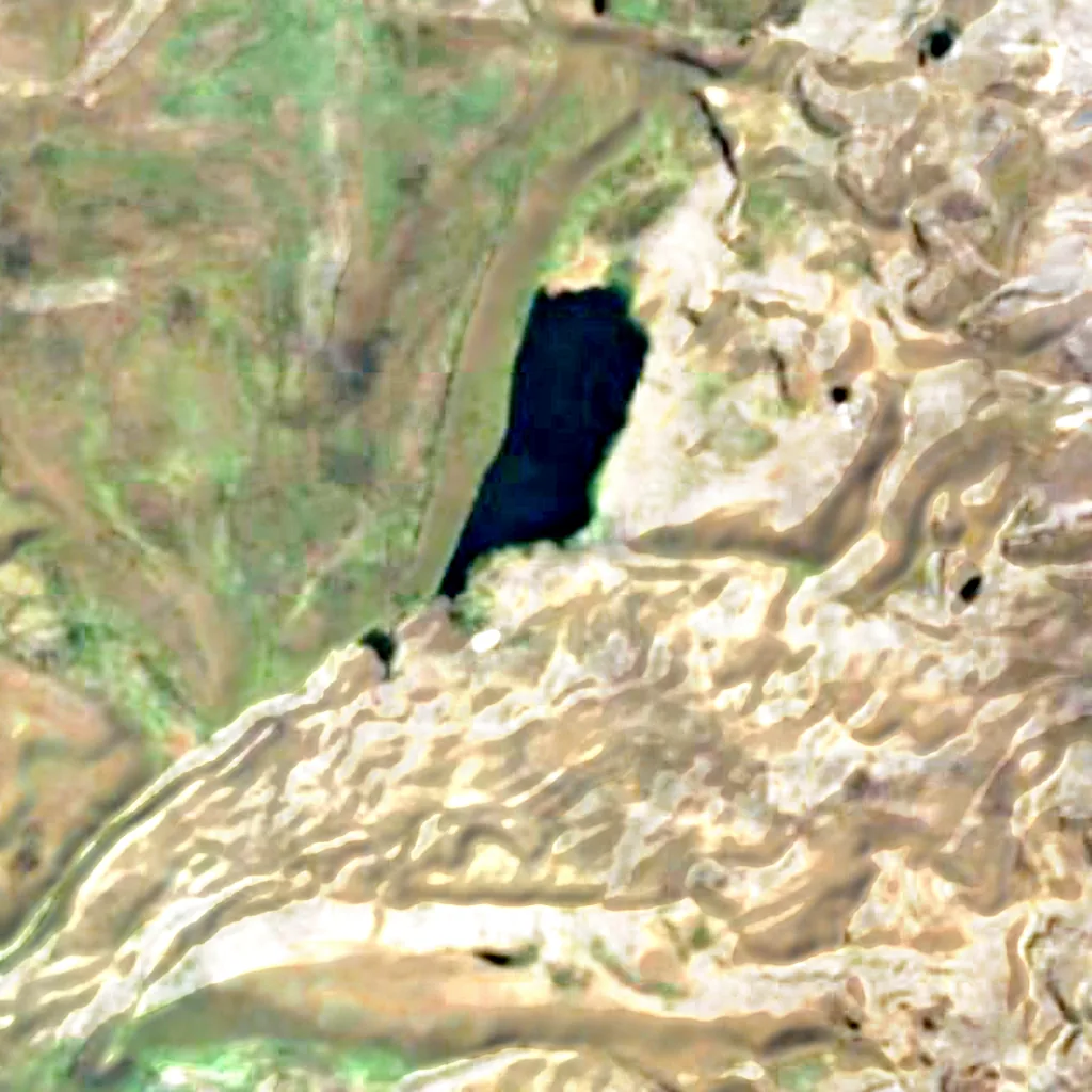 Lake Otún seen from above (Sentinel-2)