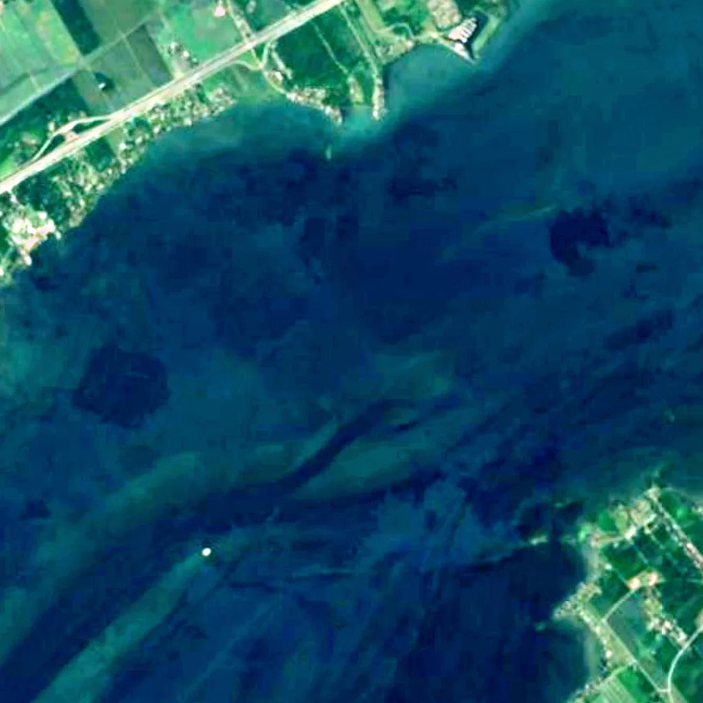 Lake Saint Francis seen from above (Sentinel-2)