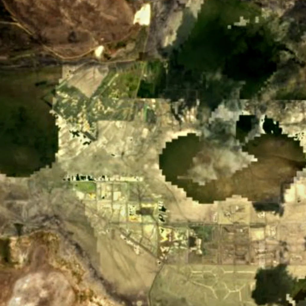 Lake Salinas von oben gesehen (Sentinel-2)