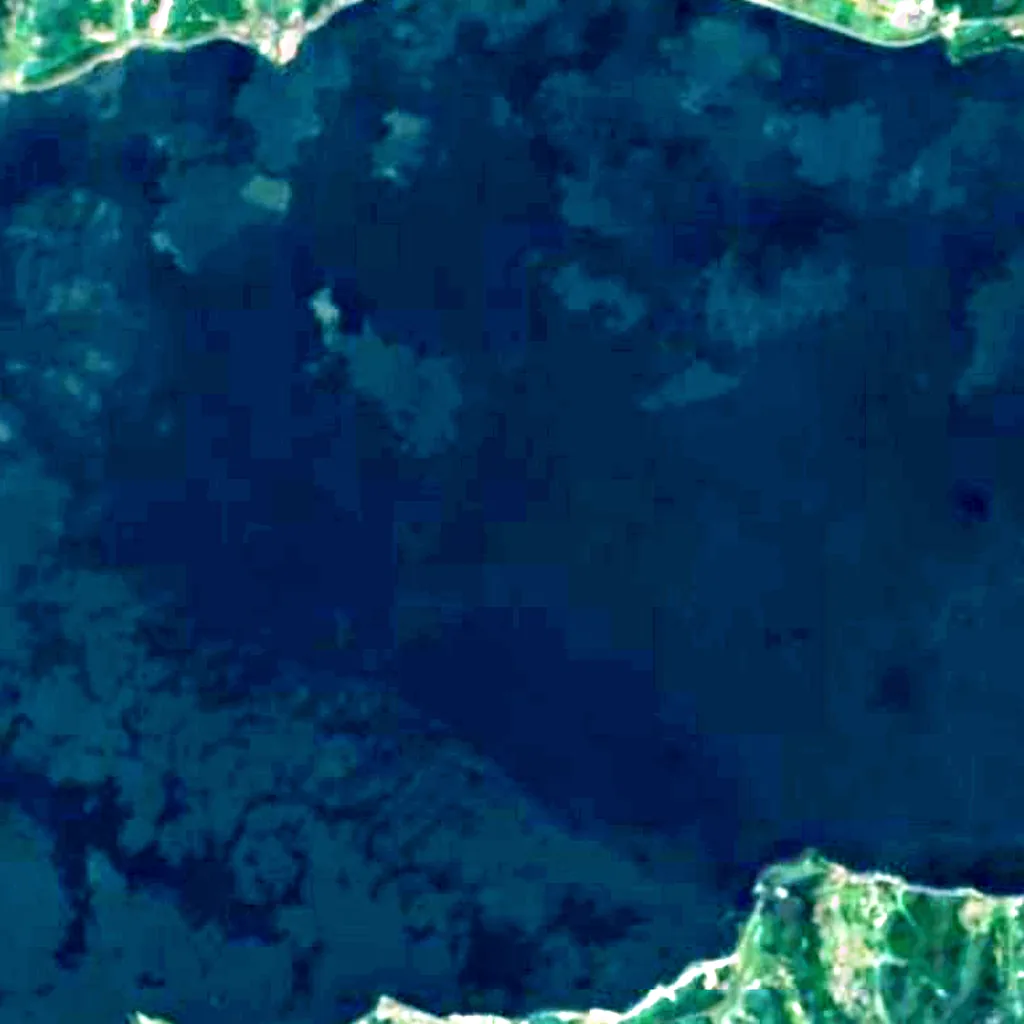 Lago Shinji visto desde arriba (Sentinel-2)