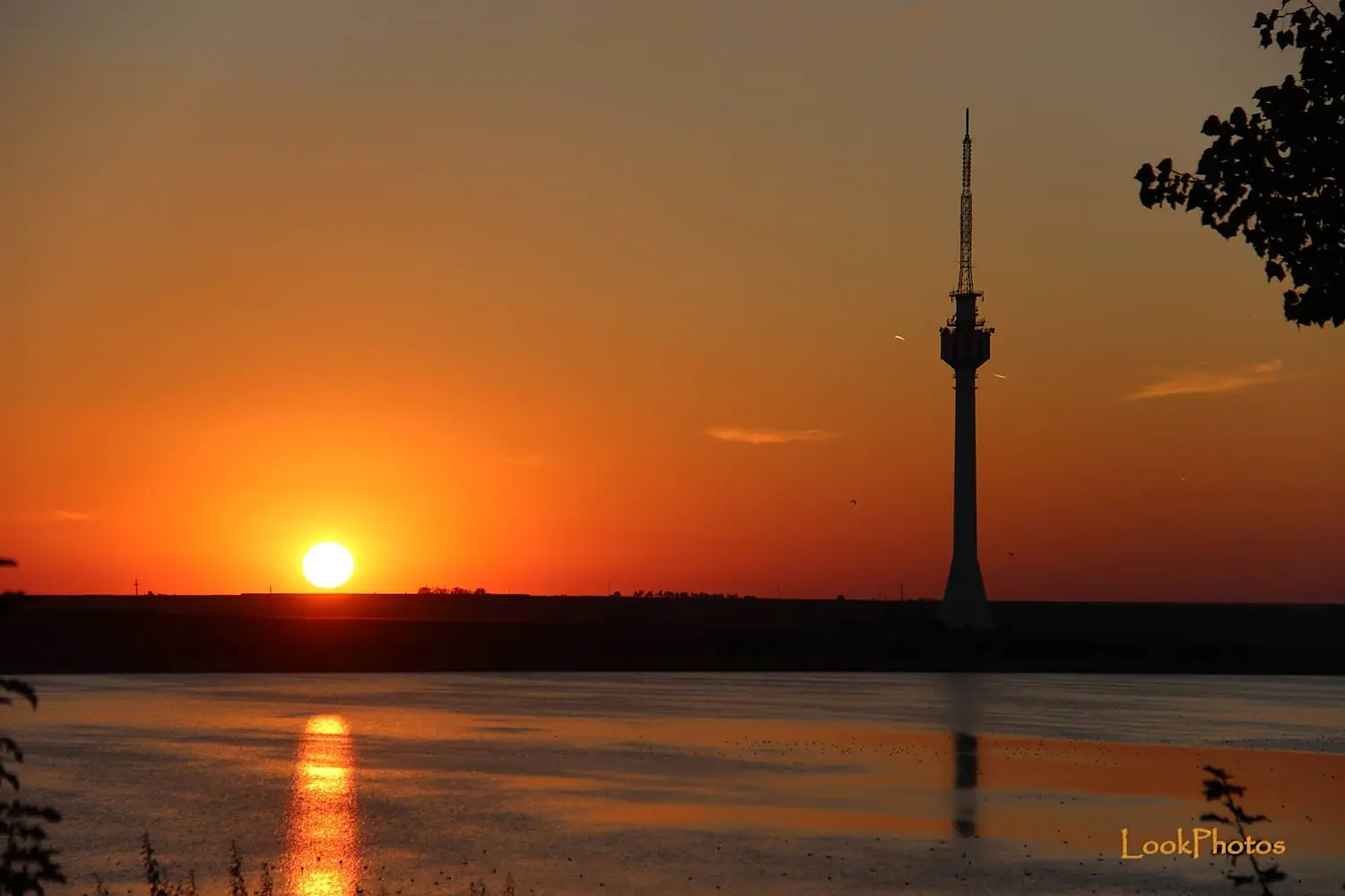 Apus de soare pe lacul Techirghiol