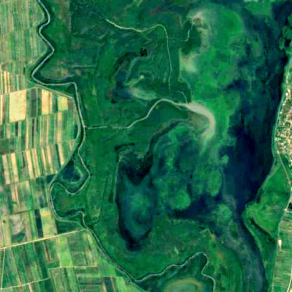Lakes of the Lower Prut seen from above (Sentinel-2)