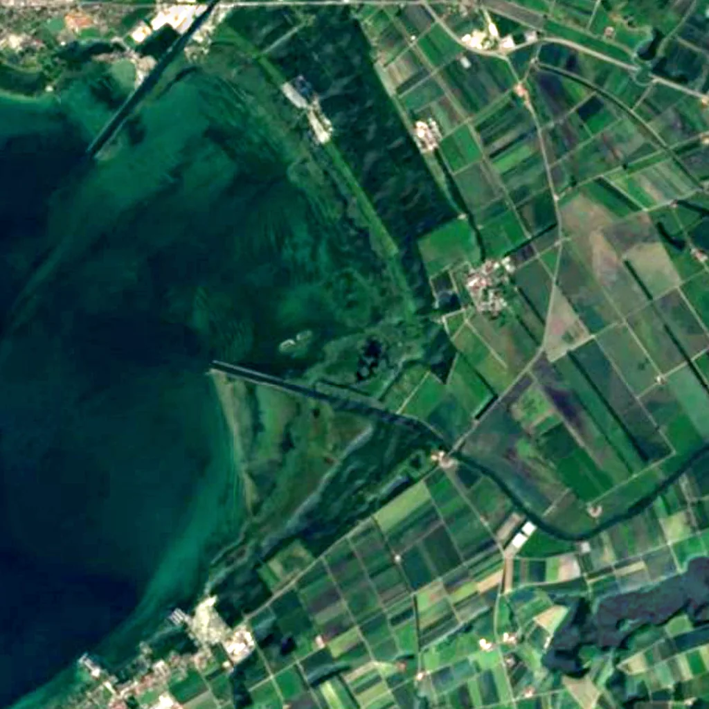 Le Fanel von oben gesehen (Sentinel-2)