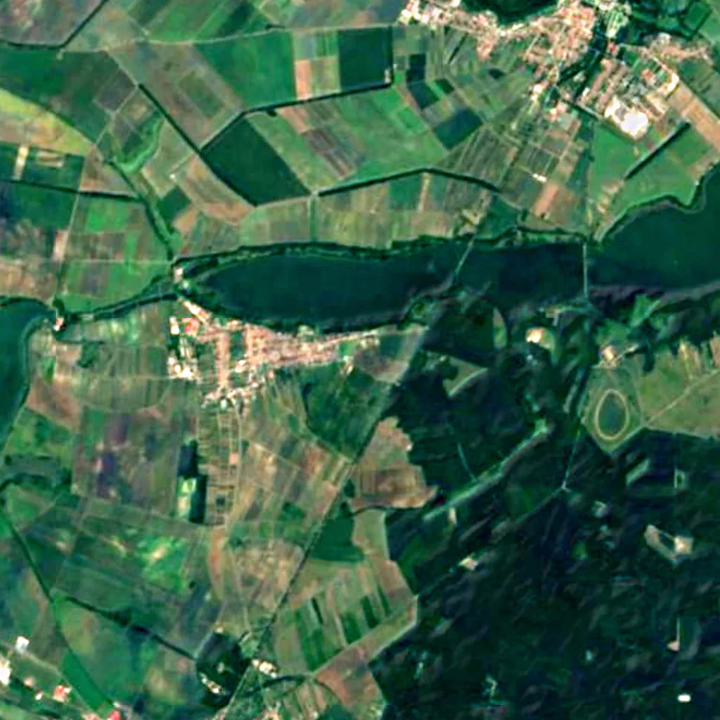 Lednické rybníky seen from above (Sentinel-2)