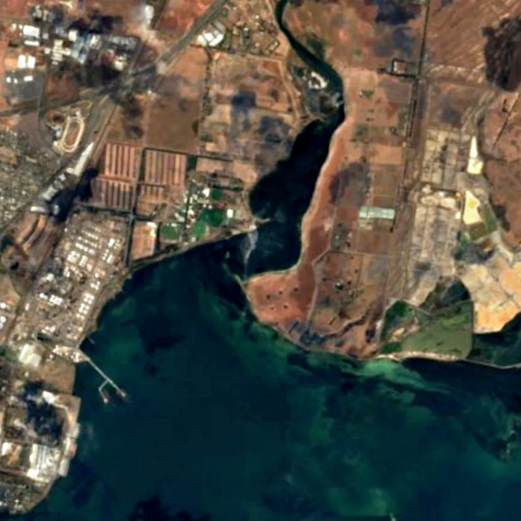 Limeburners Bay vu d'en haut (Sentinel-2)