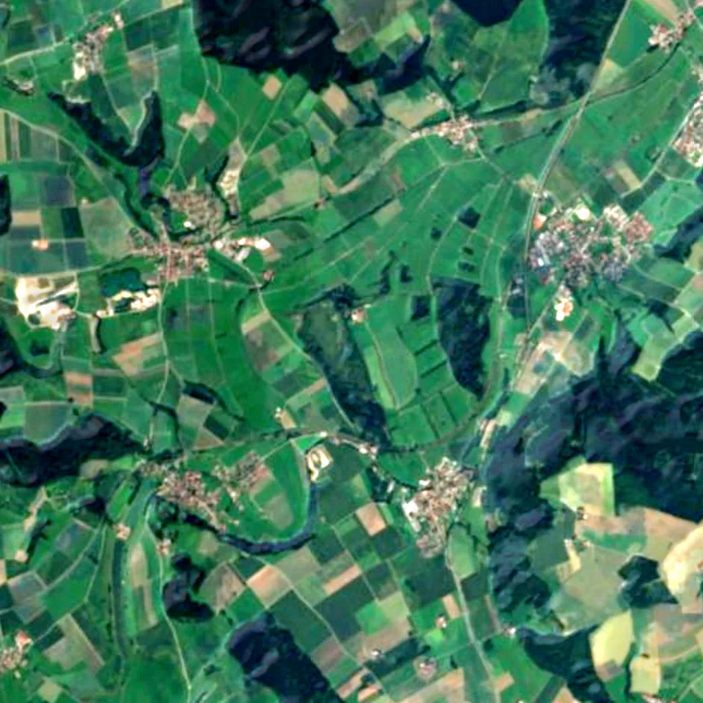Lindenweiher seen from above (Sentinel-2)