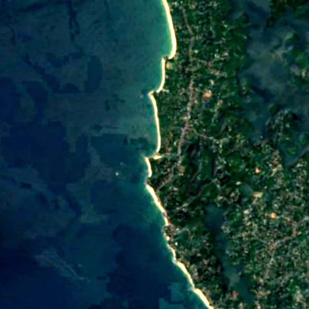 Madu Ganga vu d'en haut (Sentinel-2)