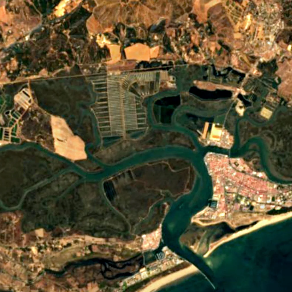 Marismas de Isla Cristina seen from above (Sentinel-2)