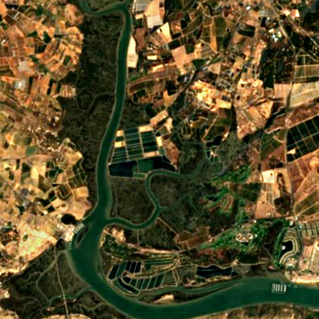 Marismas del Río piedras y Flecha del Rompido seen from above (Sentinel-2)