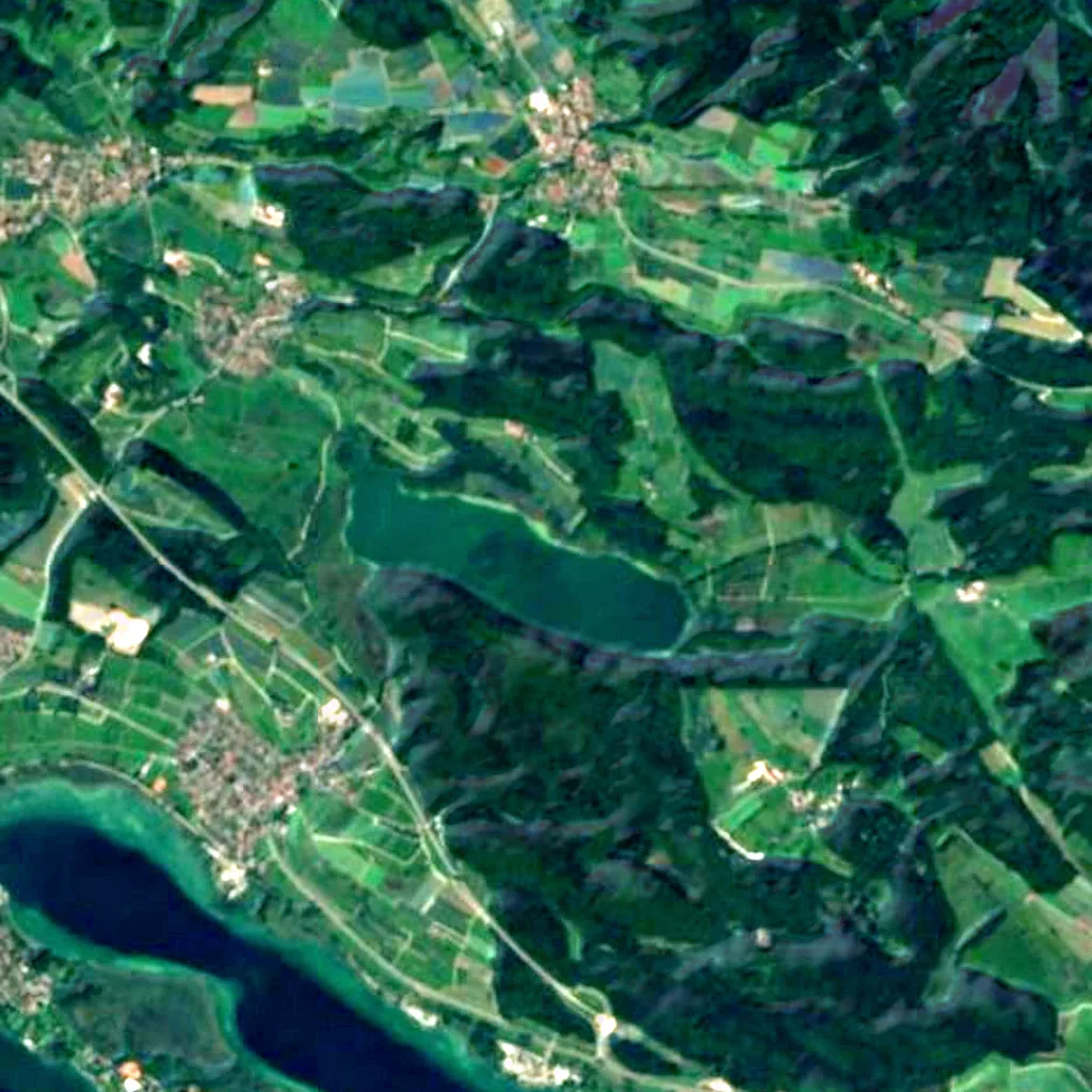 Mindelsee seen from above (Sentinel-2)