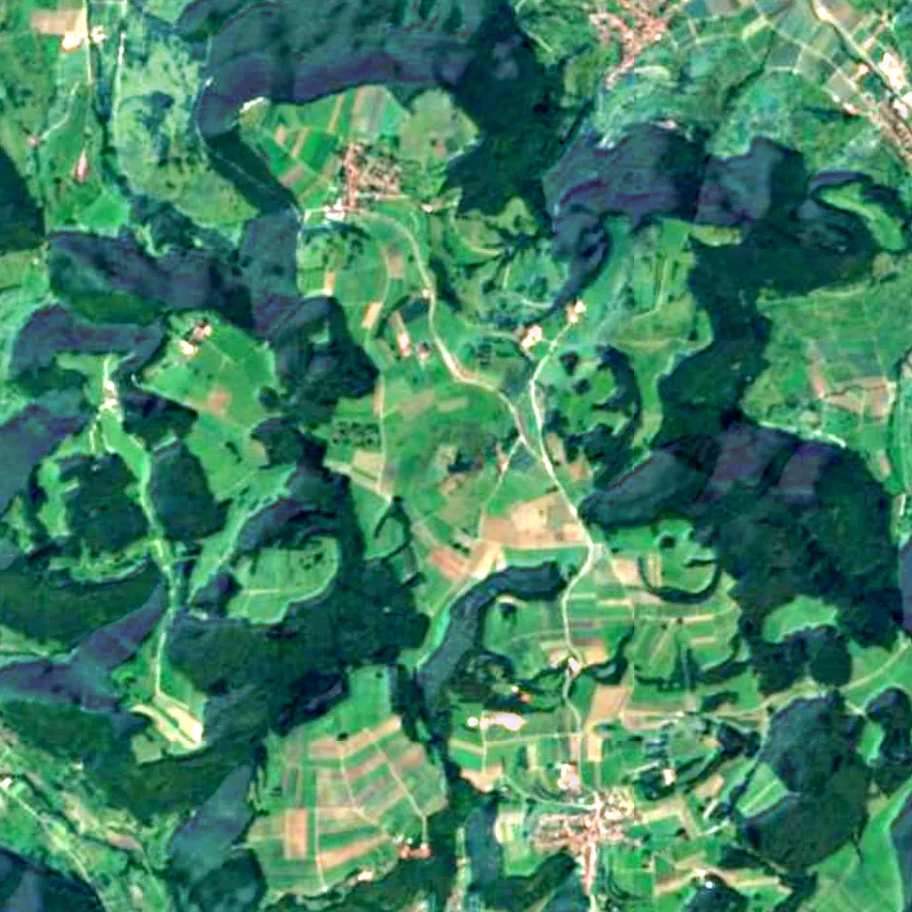 Mittlere Schwäbische Alb visto dall'alto (Sentinel-2)
