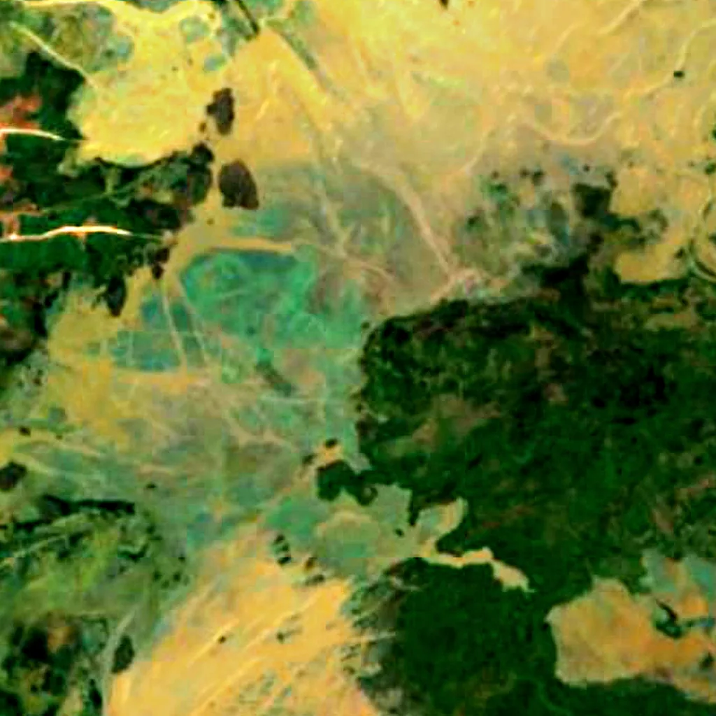Moneyingyi Wetland Sanctuary seen from above (Sentinel-2)