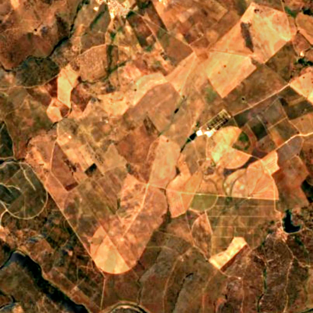 Monforte seen from above (Sentinel-2)