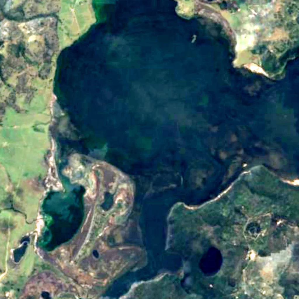 Moulting Lagoon von oben gesehen (Sentinel-2)
