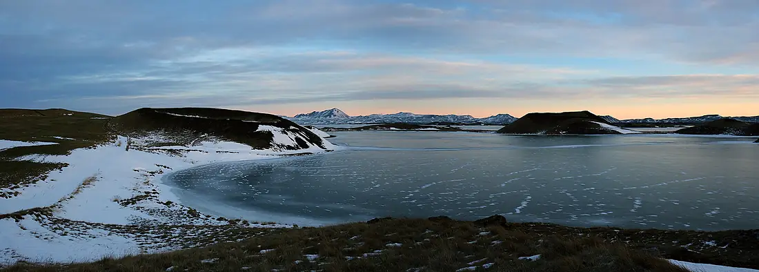 Mývatn, edged with pseudocraters