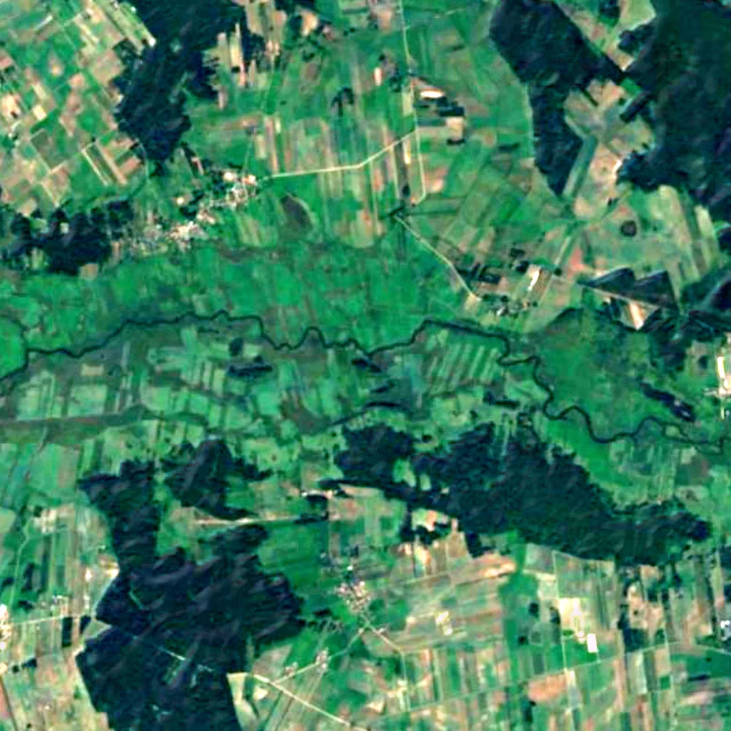 Parc national de Narew vu d'en haut (Sentinel-2)