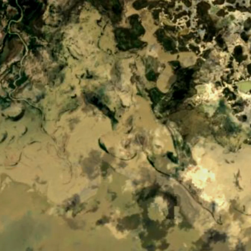 Nata Bird Sanctuary seen from above (Sentinel-2)