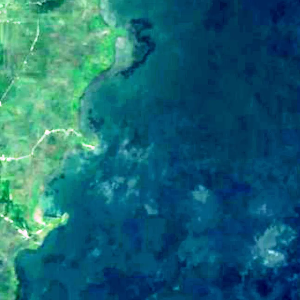 Naujan Lake seen from above (Sentinel-2)