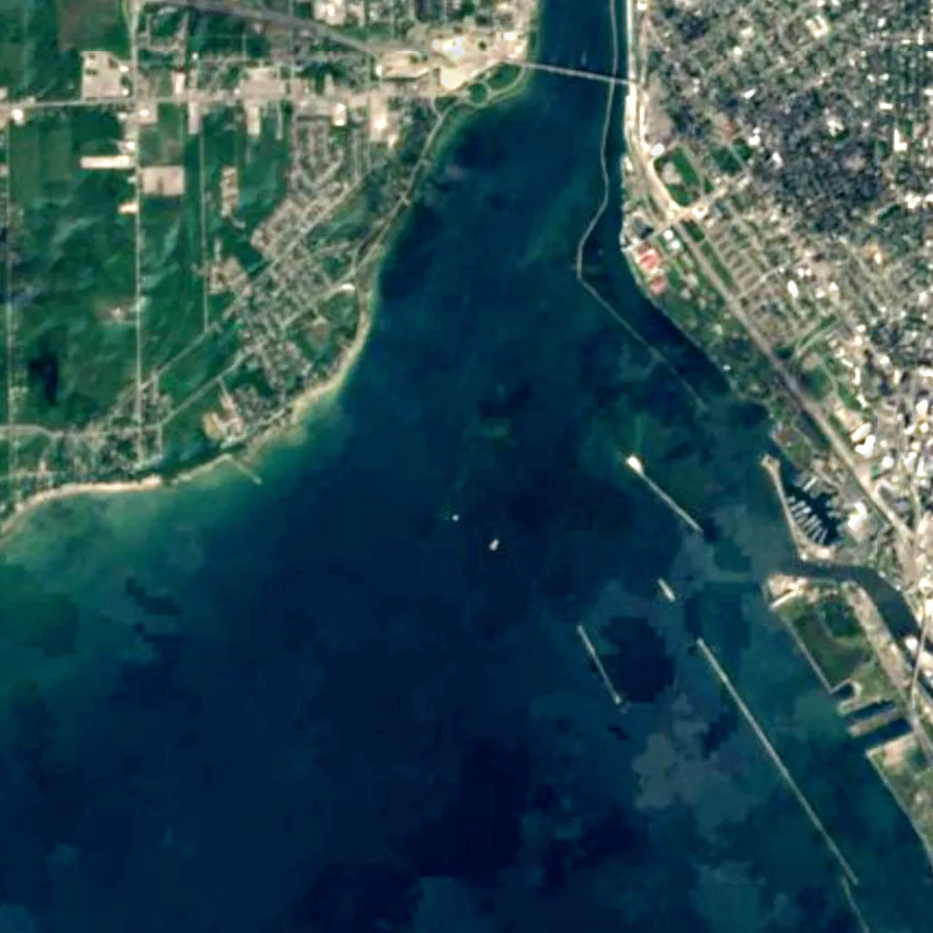 Niagara River seen from above (Sentinel-2)