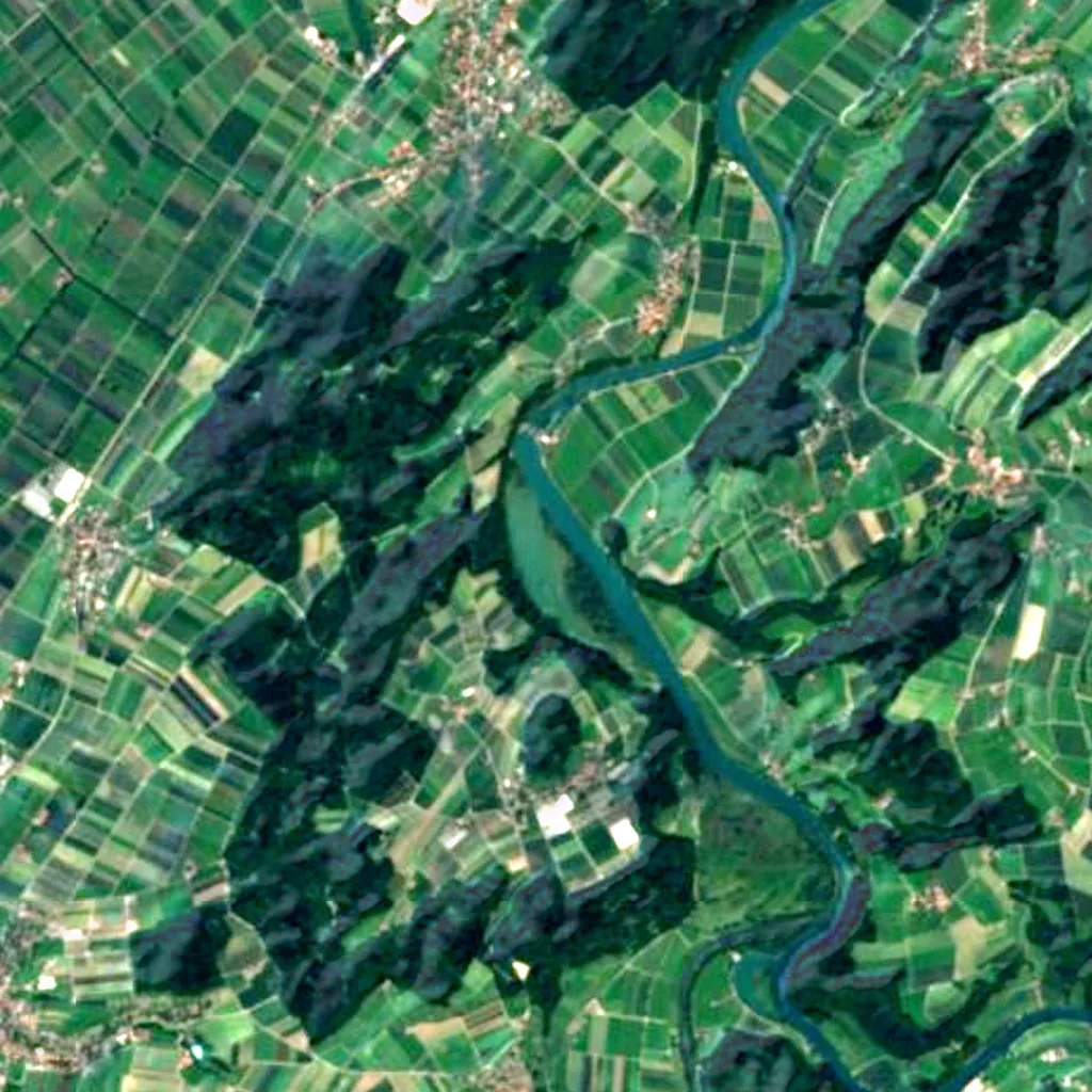 Niederriedsee seen from above (Sentinel-2)