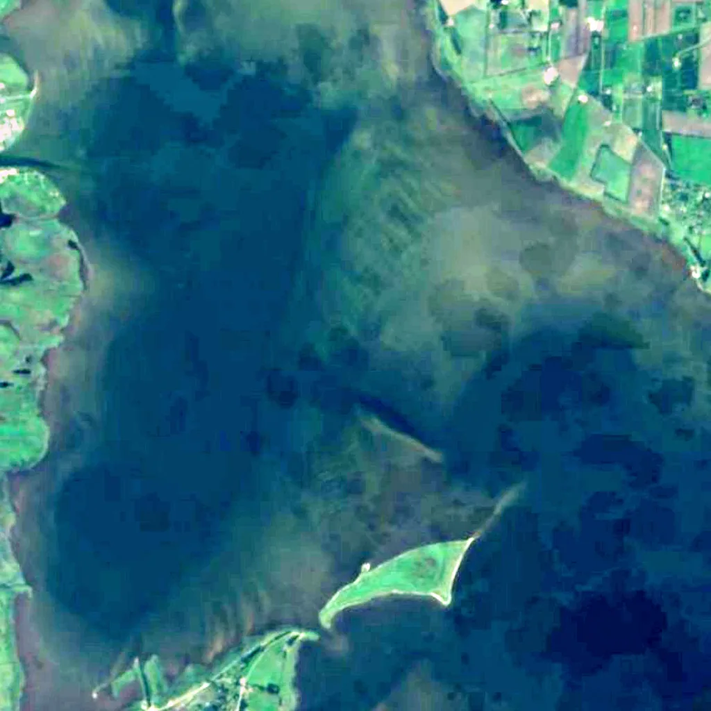 Fjord de Nissum vu d'en haut (Sentinel-2)