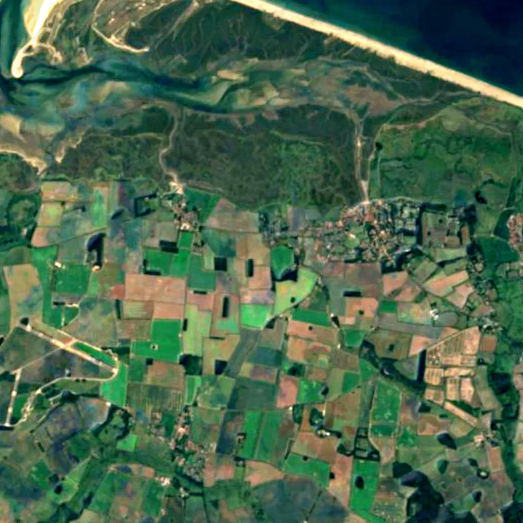 North Norfolk Coast Site of Special Scientific Interest seen from above (Sentinel-2)
