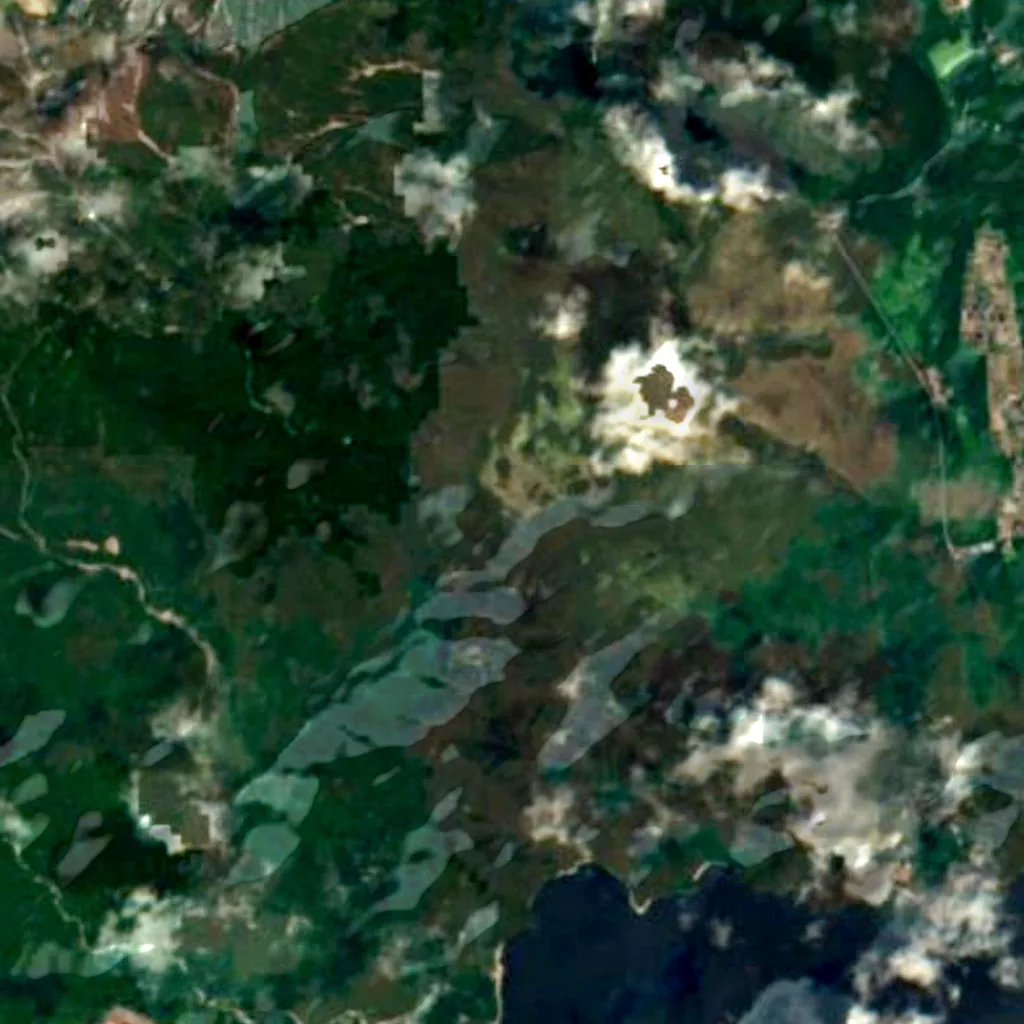 Odashirogahara seen from above (Sentinel-2)